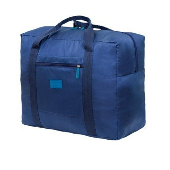 Portable Large-Capacity Travel Trolley Bag with Organizer Sleeve