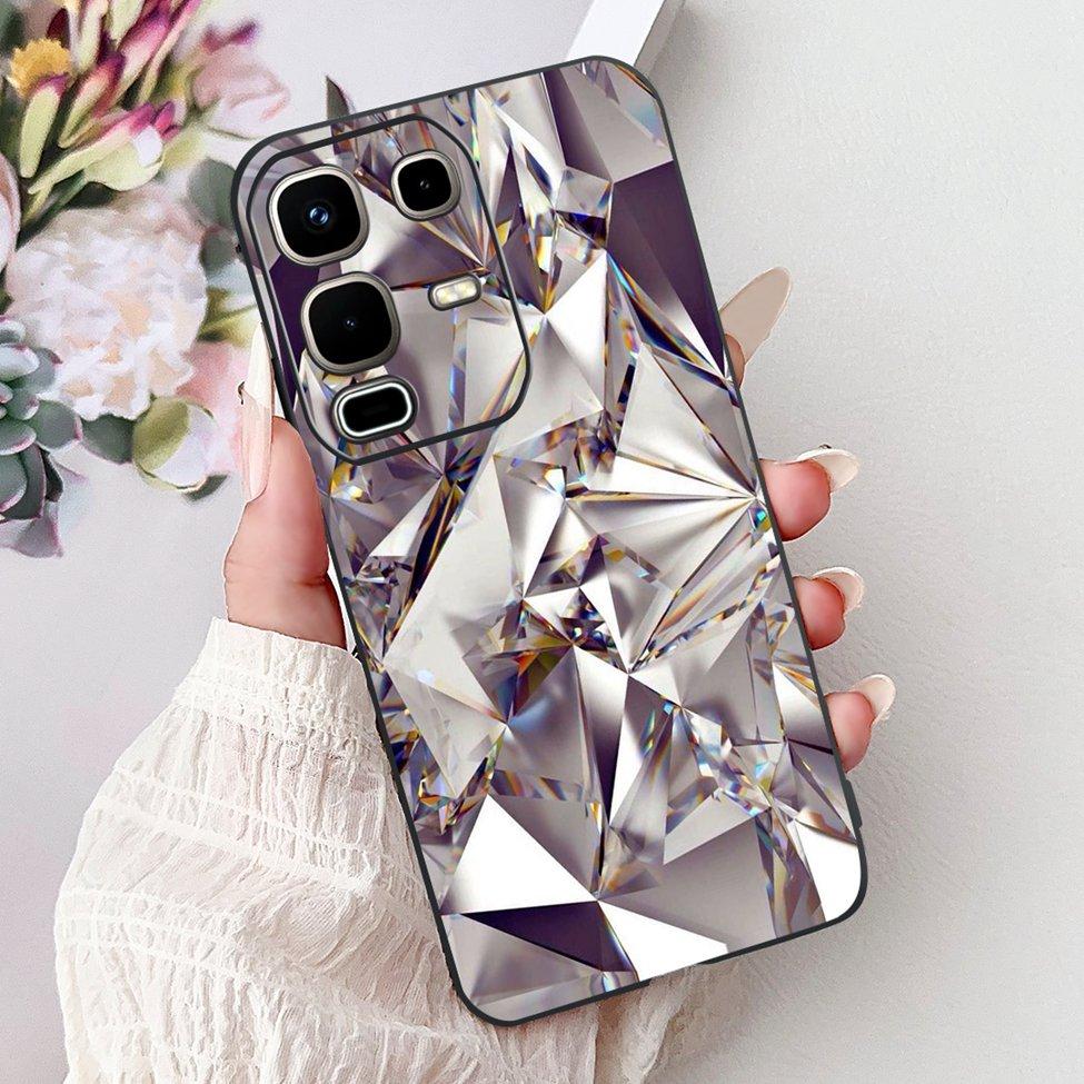 Per Infinix Note 50s X6870 Cover Posteriore Per Infinix Note 50s 5G Custodia Silicone Moda Lusso Fiori Gatto Carino Dipinto Divertente Paraurti