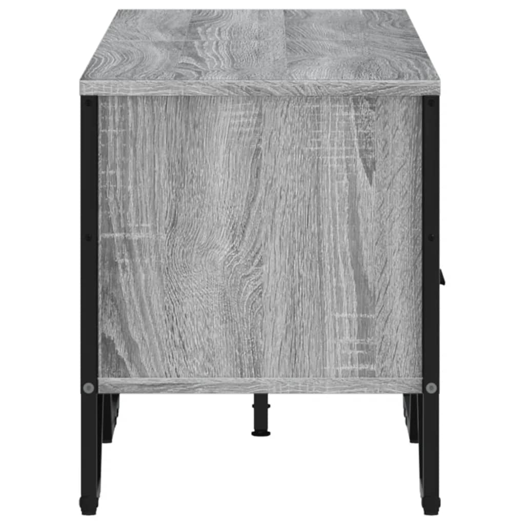 TV Stand Gray Sonoma 122 X 34 X 41 Cm Particleboard