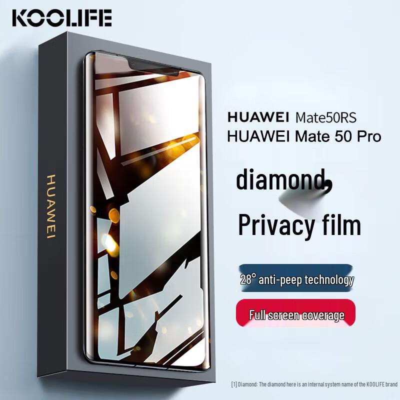 KOOLIFE Anti-Peep Tempered Glass Screen Protector for Huawei