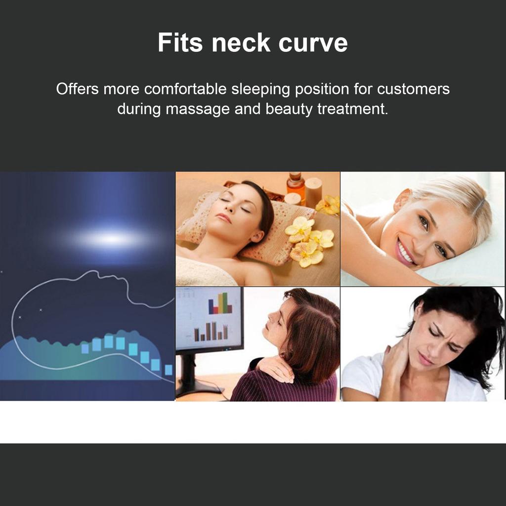 Massage Table Face Cushion Universal PU Leather Square Massage Face Pillow Headrest for Massage Spa Bed Black