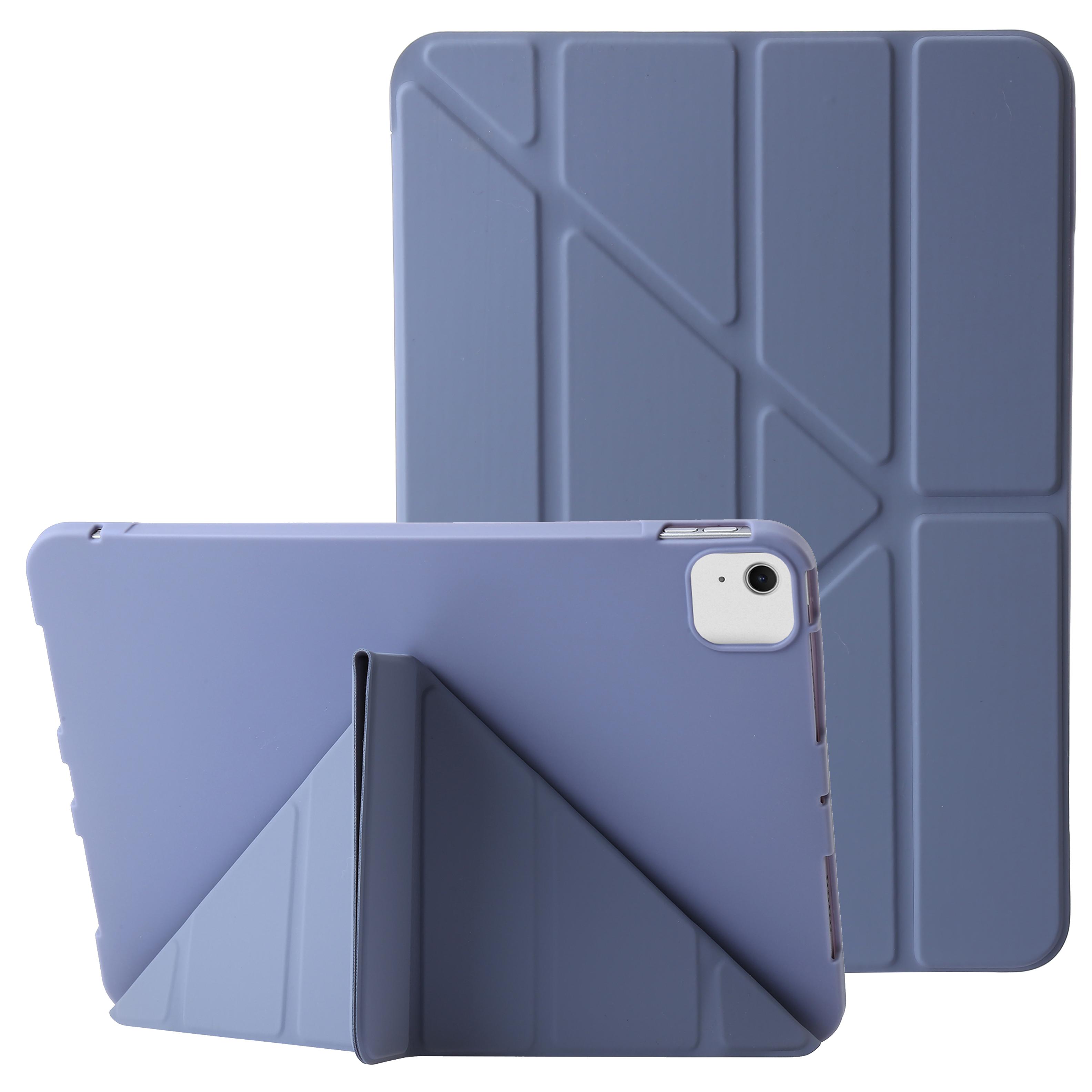 

Для iPad Air 13 (2025)/(2024) Чохол-підставка Орігамі Шкірзамінник+Силікон Чохол для планшета з функцією автоматичного сну/пробудження Purple