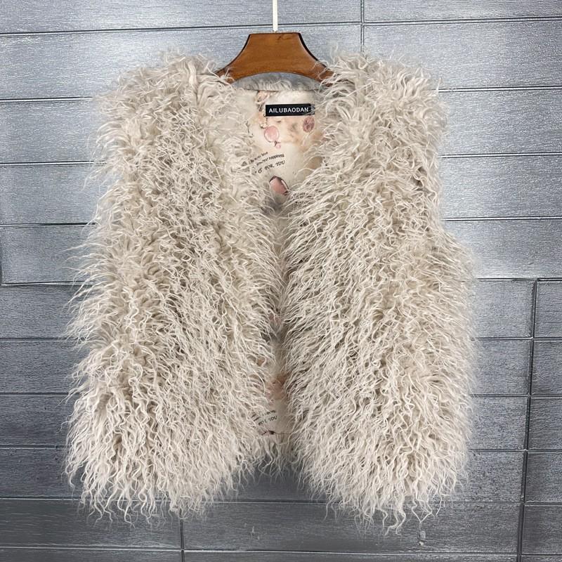 2026 Womens Faux Fur Vest Warm Sleeveless Jacket Street Style Winter Coat