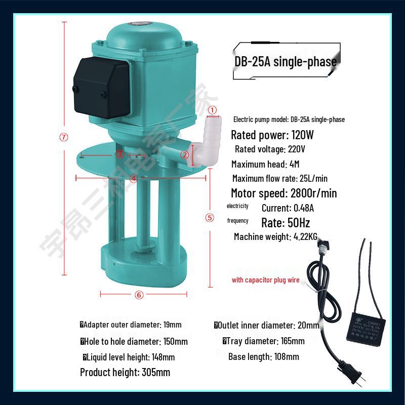 Trójfazowa elektryczna pompa oleju i wody do frezarek i tokarek - Model 120