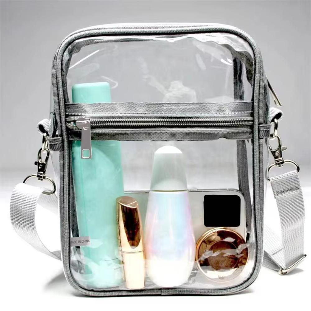Adjustable Shoulder Strap Crossbody Bag Large Capacity Transparent Messenger Bag  Travel