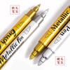 Double Tip Metallic Gold Silver Marker Pen Permanent Art Marker Crafts DIY Painting Pens Card Making Stationery Art Supplies
