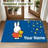 Crystal Velvet Square Rug Custom NameMiffy Pattern Non Slip Home Floor Decor Rug
