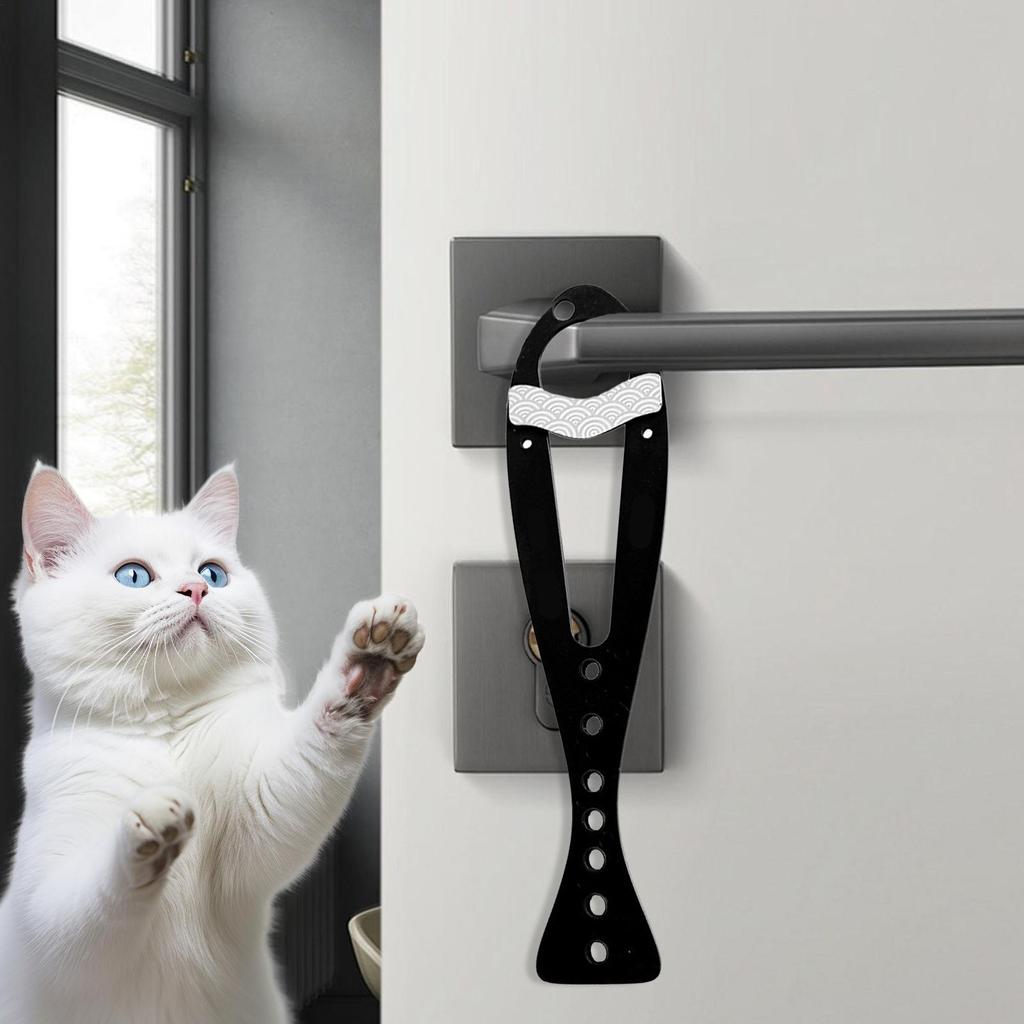 Dörrspärr för katter Justerbar husdjursgrindhållare Hundtålig Dörrrem för katter För Vardagsrum Sovrum Balkong Arbetsrum Lägenhet