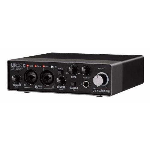 STEINBERG UR22C Audio Interface, 2-in/2-out, USB 3.0 (Type-C) compatible, for Cubase AI, 32-bit/192kHz