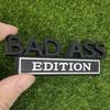 2pcs Bad Ass Edition Metal Emblem Car Badges Badass 3D Sticker Decal Black White