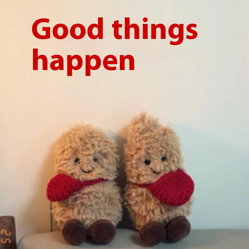 New Jelly Fashion Cute Little Peanut Pendant Doll Accessories Plush Toy