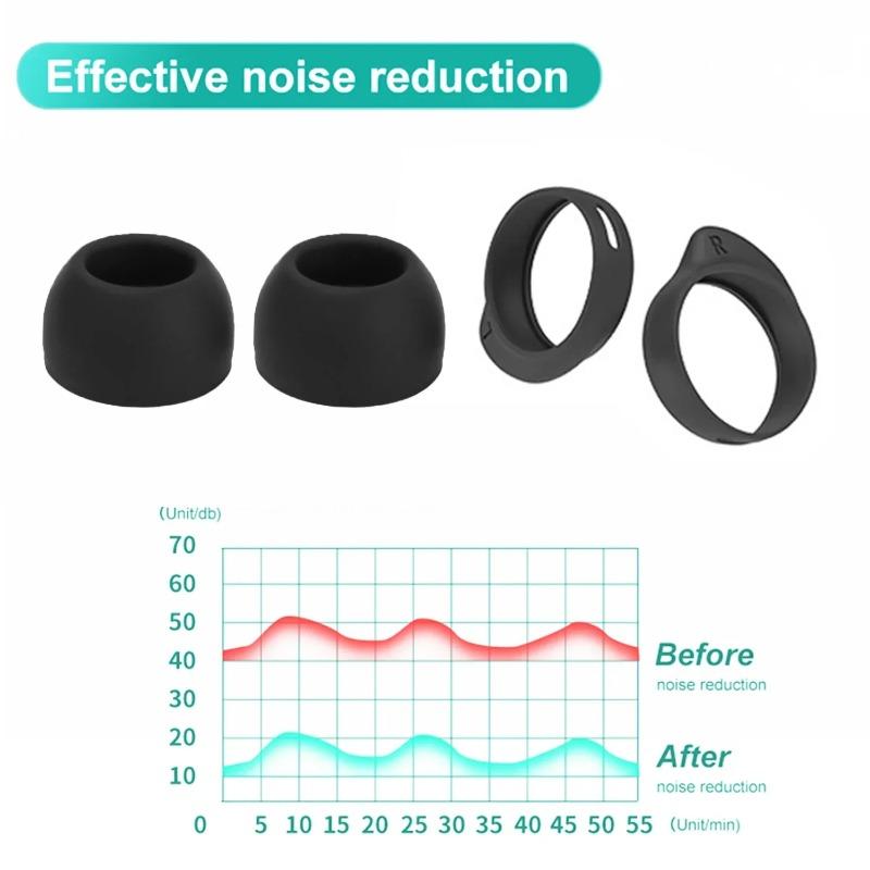 6/3 Paia per Auricolari Wireless Samsung Galaxy Buds FE Punte in Silicone Tappi per Orecchie Anti-scivolo Ganci per Orecchie per Galaxy Buds FE