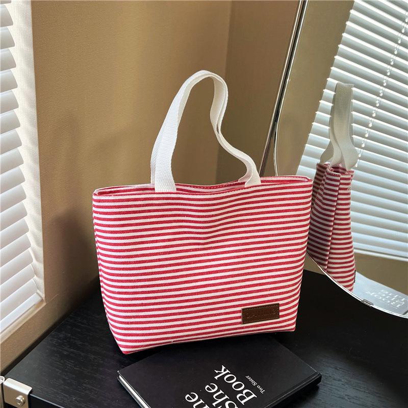 Stylish Striped Tote Bag: Lightweight, Versatile & Perfect for Back to School - Trendy Women's Phone Bag