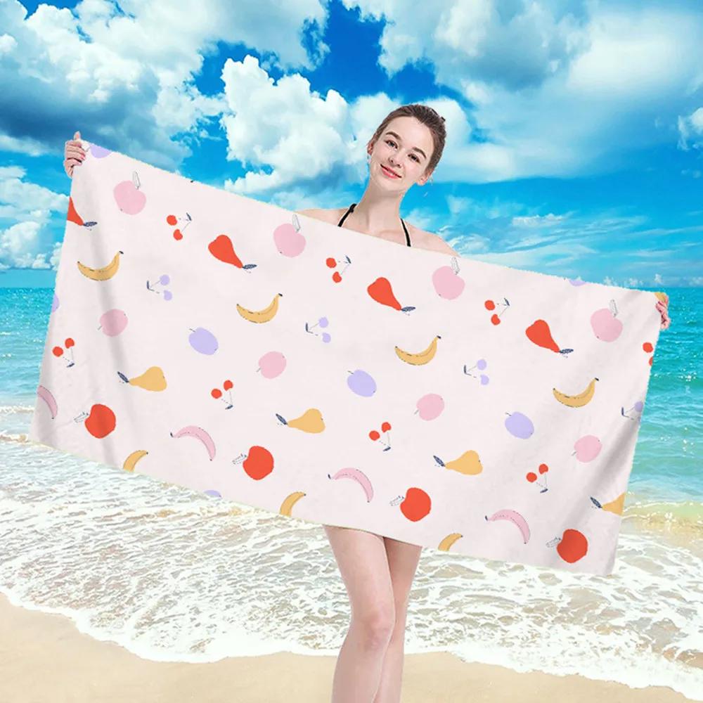 

Watermelon Slice Print Beach Towel - Soft Absorbent Towel for Summer Fun, Vibrant Design for Everyday Use and Comfort W40*H60(CM)