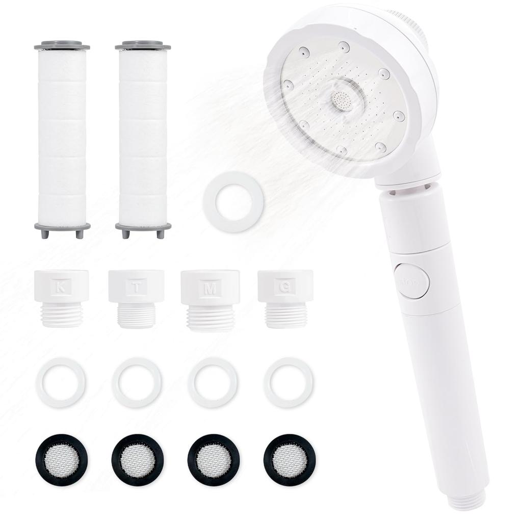 Shiraya Micro Nano Bubble Shower Head Water Saving Chlorine Bubble Shower High Water 5 Pore Mist Shower Handheld Water Water Cleansing Heat Skin 4