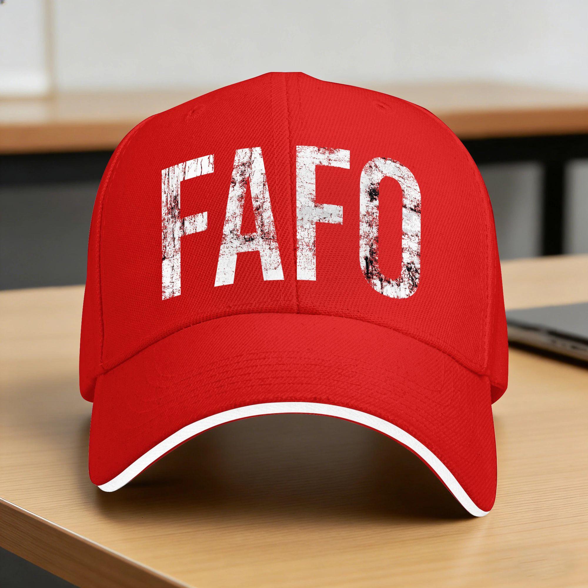 FAFO Baseball Cap  Unisex Unisex Custom Logo Trucker Hat Summer Casual Kpop Rock Wholesale Baseball Caps One Size