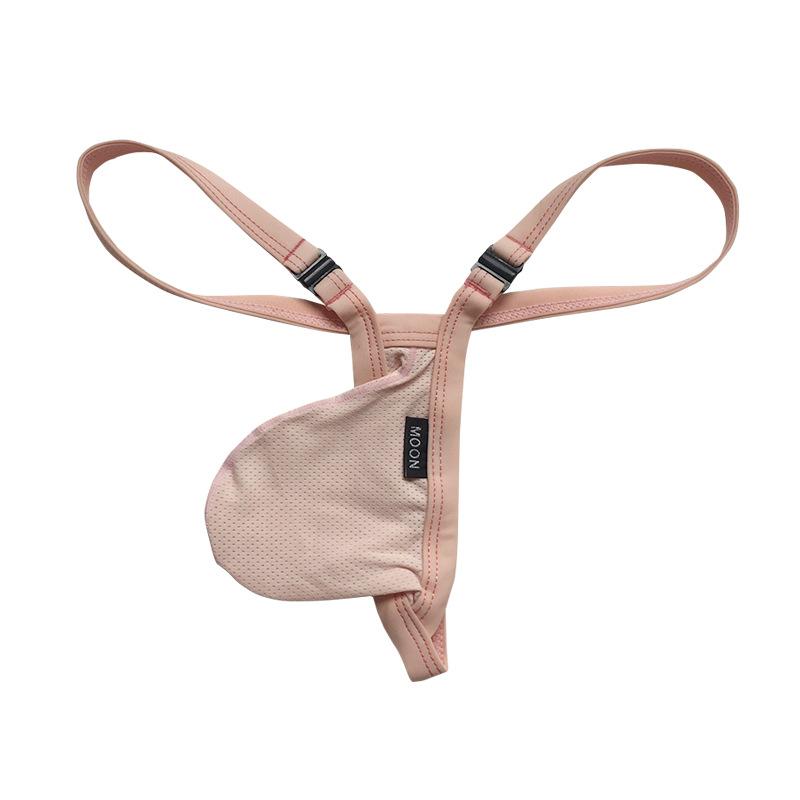 Nylon G-String Men Sexy Penis Pouch Underwear T-Back Thongs Male Bulge Pouch Underpants Soft Lingerie Man Breathable Panties