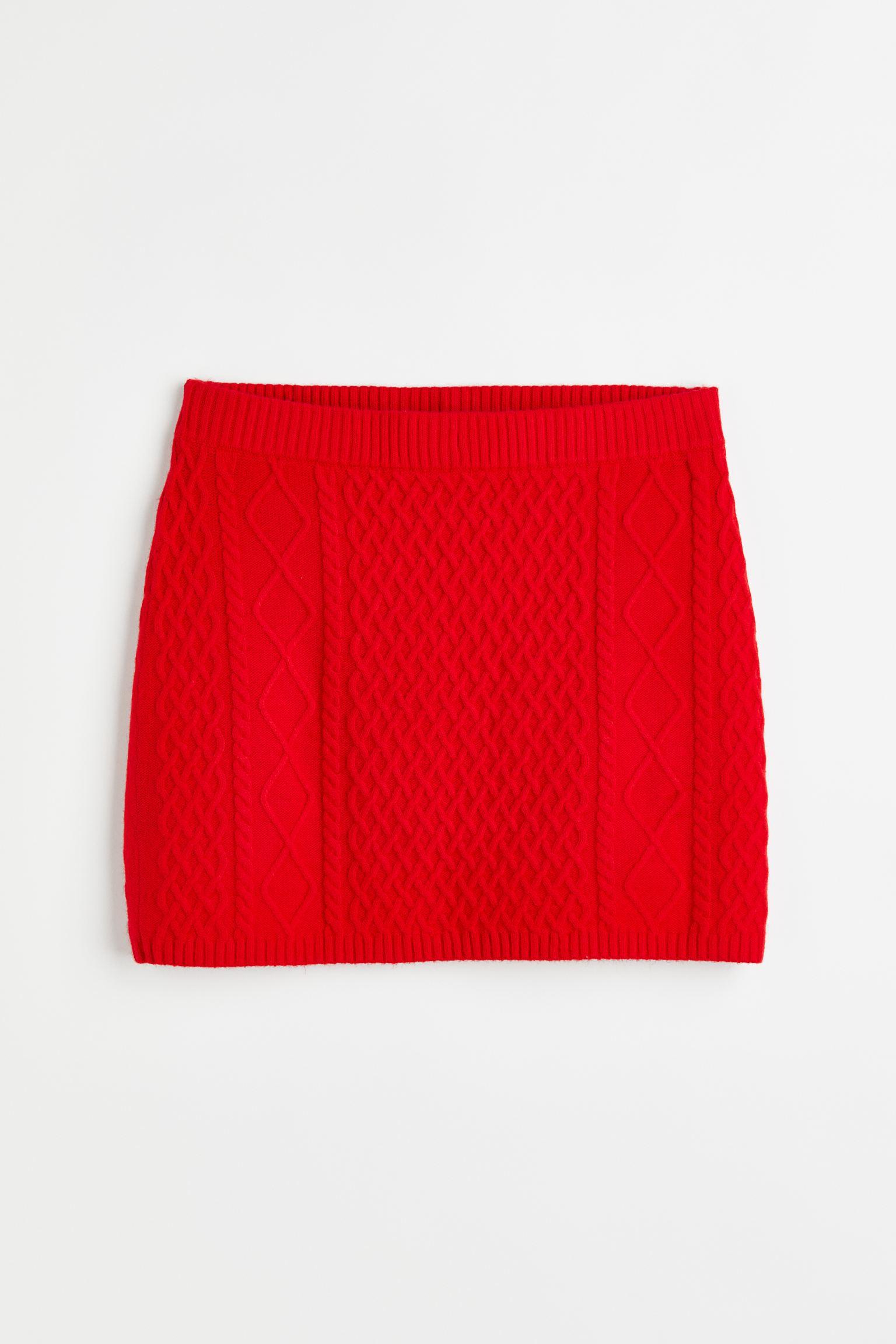 

H&M+ Cable-knit skirt