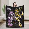 Murder Drones Knitted Blankets Funny Retro  Fuzzy Throw Blanket Home Couch Personalised Ultra-Soft Warm Bedsprea