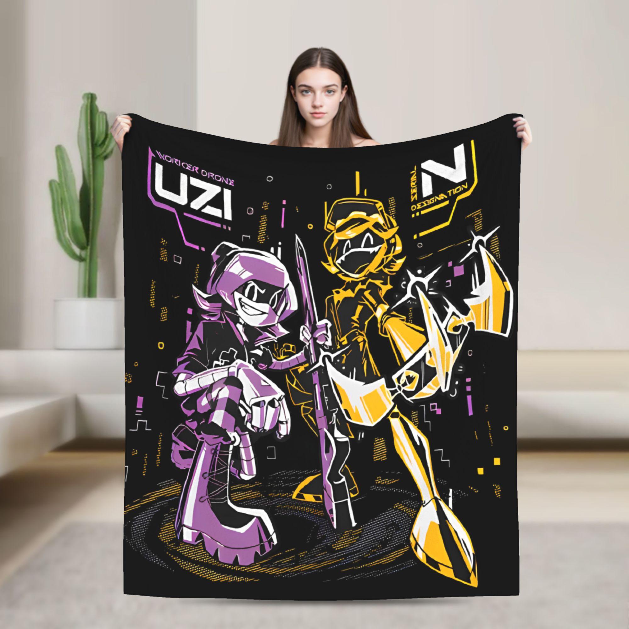 

Murder Drones Blanket Romance Comedy Fleece Novelty Breathable Throw Blanket for Bedding Lounge Autumn/Winter 200x150cm 80x60in