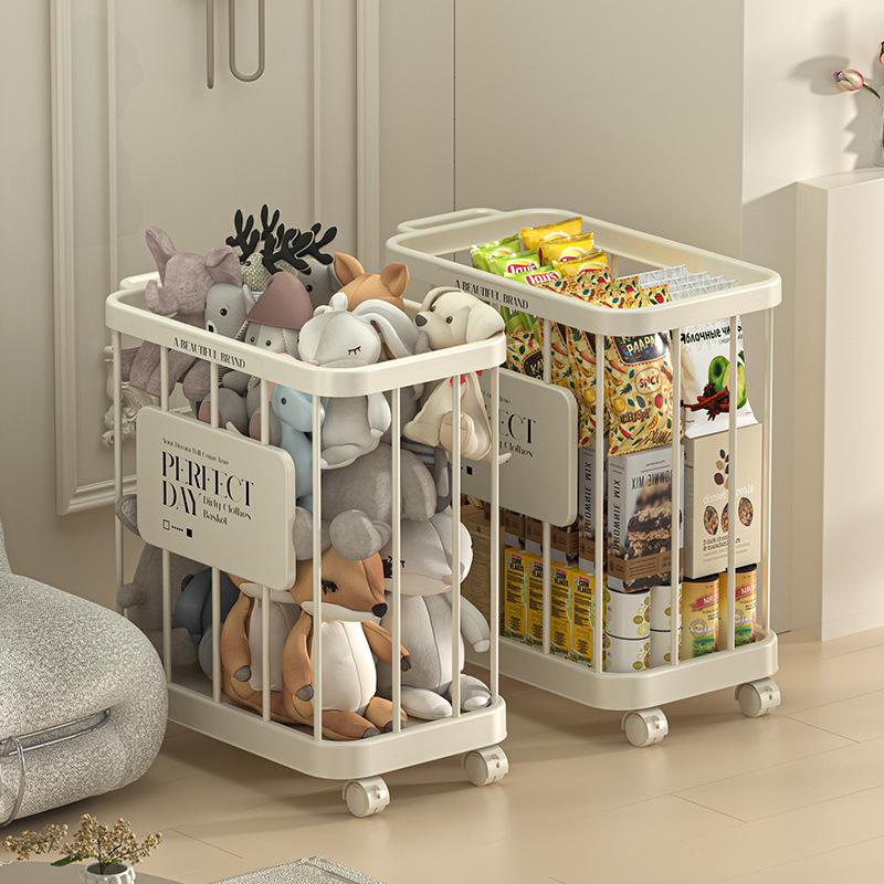 Movable Dirty Clothes Storage Basket  Large Capacity Clothes Storage Container for Dirty Hamper Washing Clothes Storage Basket