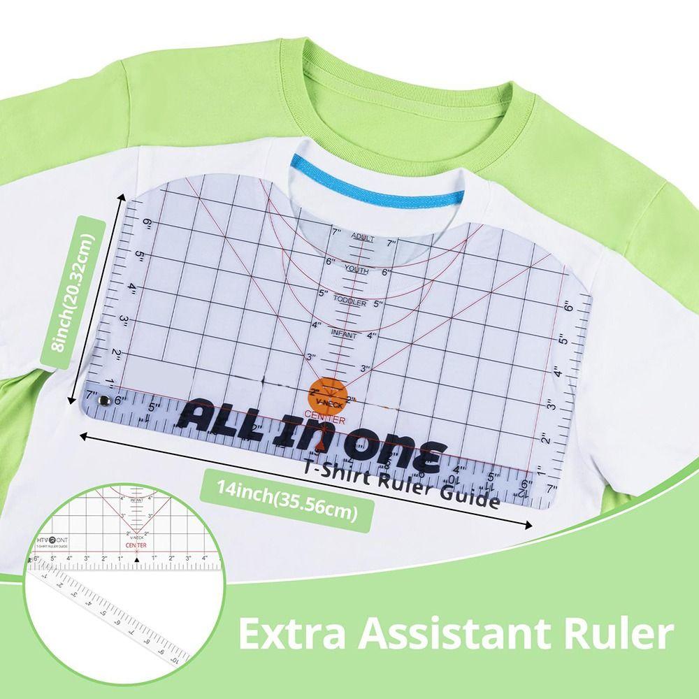 Acrylic T-shirt Measurement Tool All-in-ONE T-shirt Calibration Tool Ruler  Heat Press