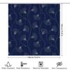 Elegant Blue Ginkgo Shower Curtain Pattern Bath Decor Waterproof Liner For Bathroom Accessories Home Decoration Modern Style