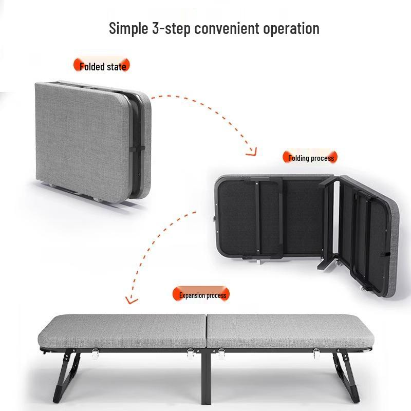 Portable Folding Iron Bed: Compact, Durable, Ideal for Office Naps & Rental Rooms
