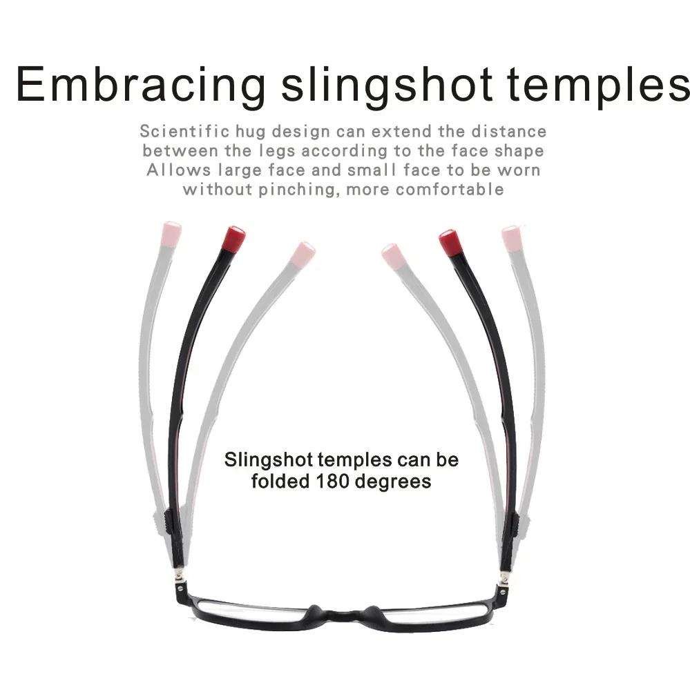Magnetic Readers Reading Eyeglasses for Men Portable Rectangular Plastic Titanium Power Hanging Neck 1.0 1.5 2.0 2.5 3.0 3.5