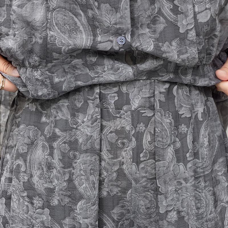 Elegant Women's Printed Shirt & Trousers Set