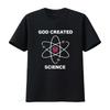 Gott schuf Wissenschaft Schöpfung T-Shirt vintage gewaschen atmungsaktiv dehnbar weich stilvoll Mode Oberteil für den Alltag Streetwear