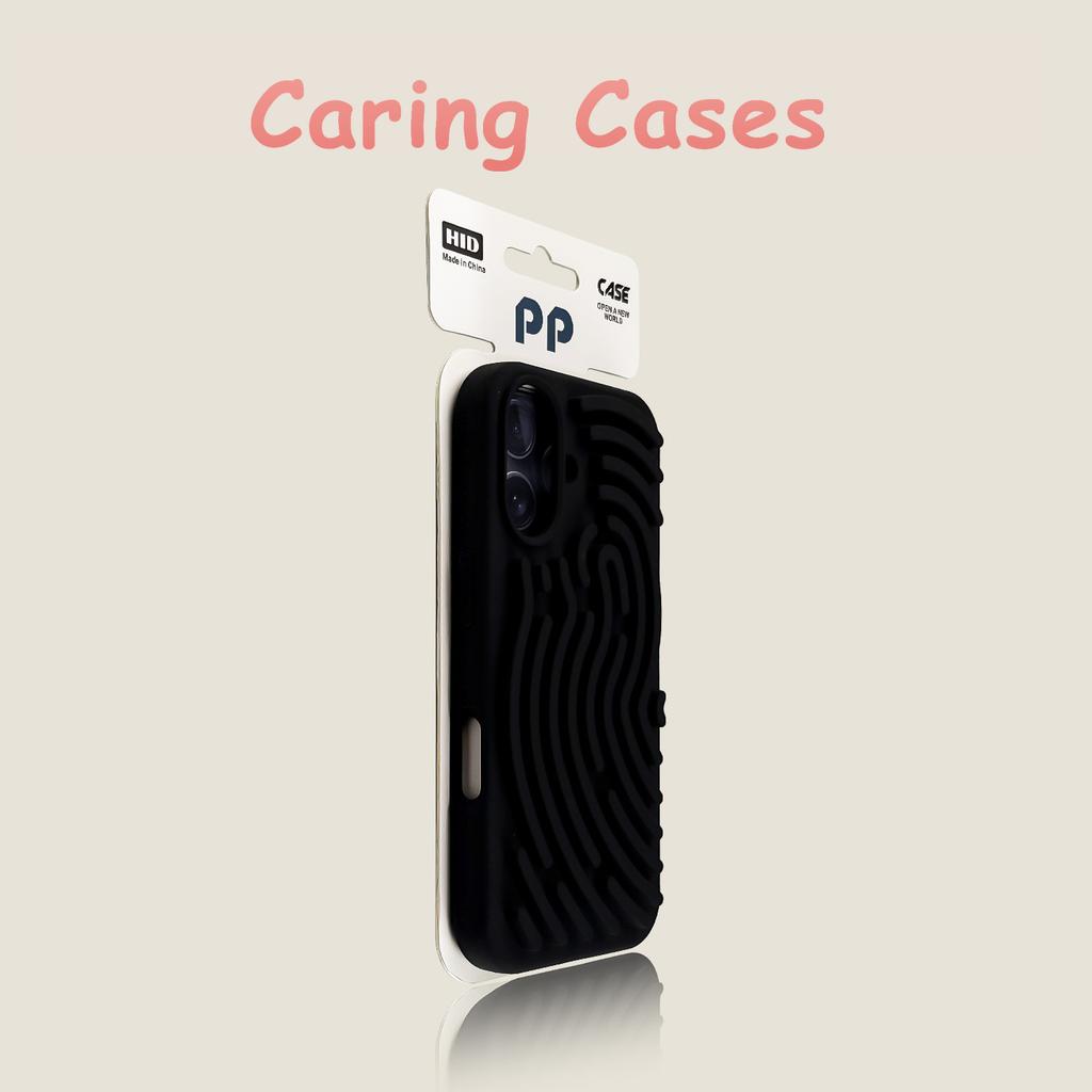 For iPhone 16 Pro Max Case Antique White Fingerprint Maze Silicone Soft Cover Protective Design Compatible with iPhone 15 14 13