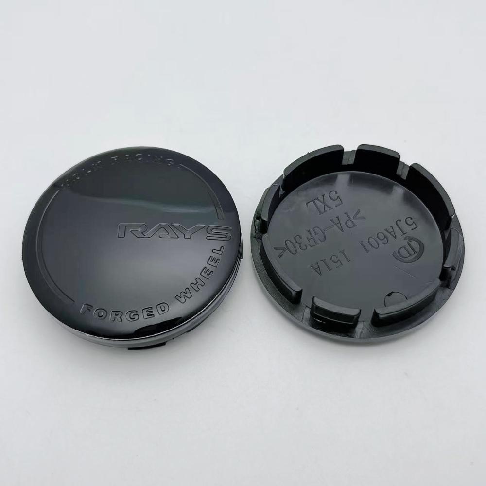 

4pcs 56MM ( 51MM I.D ) RAYS Logo Emblem Car Wheel Center Caps Car Accessories for Wheels Hubcaps Auto Hub Rim Cover Replace RAYS Badge&4pcs Wheel Cap