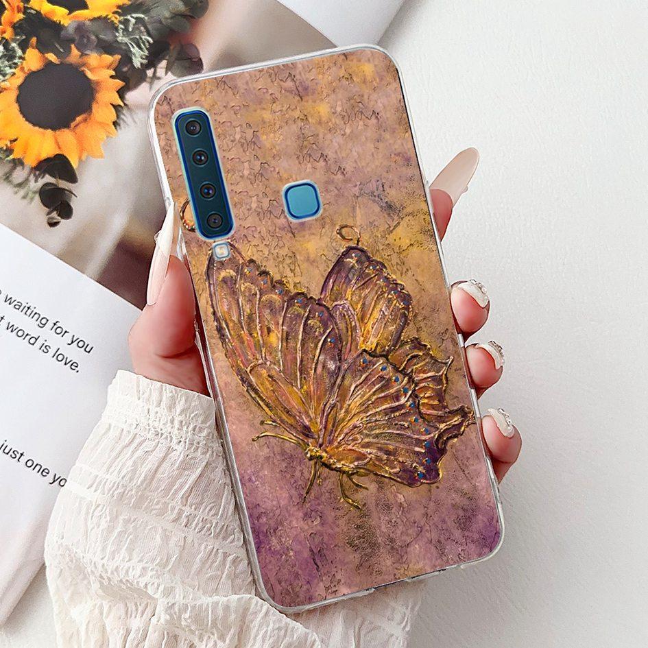 For Samsung Galaxy A7 A9 2018 Case New Fashion Flower Marble Soft Silicone Clear Phone Cover For Samsung A9 2018 SM-A920F Bumper