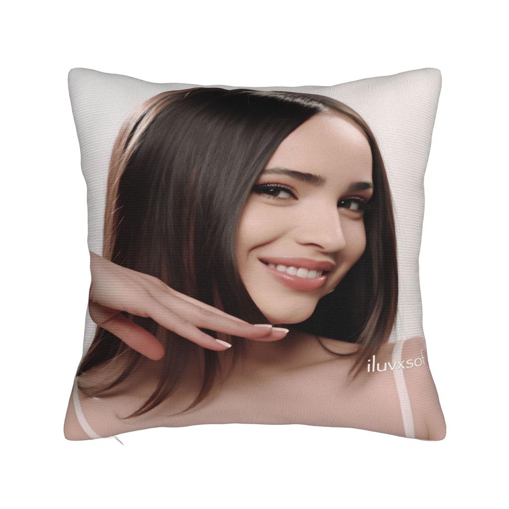 Actor S-Sofia C-Carson Pillow Cover  Novelty Pillow Case For Living Room Chair Soft Cushion Cover Birthday Present