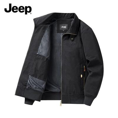 Men's Autumn/Winter Cotton Stand-Collar Utility Jacket