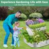 Raised Garden Bed Kit Outdoor 2pcs 3x3x1FT Galvanized Oval Planter Box Large Metal Garden Boxes for Planting Vegetables Fruits