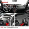 AMBERMILE Flanella per Mini Cooper Clubman F54 F55 F56 F60 Accessori Tappetino Antiscivolo per Auto Tappetino per Cruscotto Pad Tappeto per Cruscotto Copertura