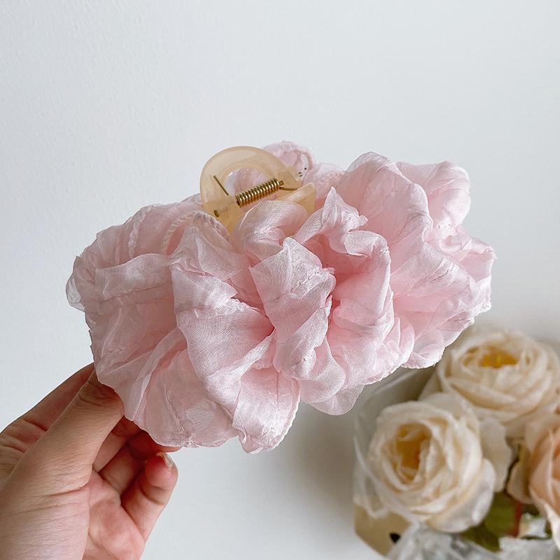 

Универсальная пушистая заколка для волос для женщин и девочек, милый бант, большой коготь для волос, высокий конский хвост, заколка в виде акулы, аксессуары для волос, подарки розовый