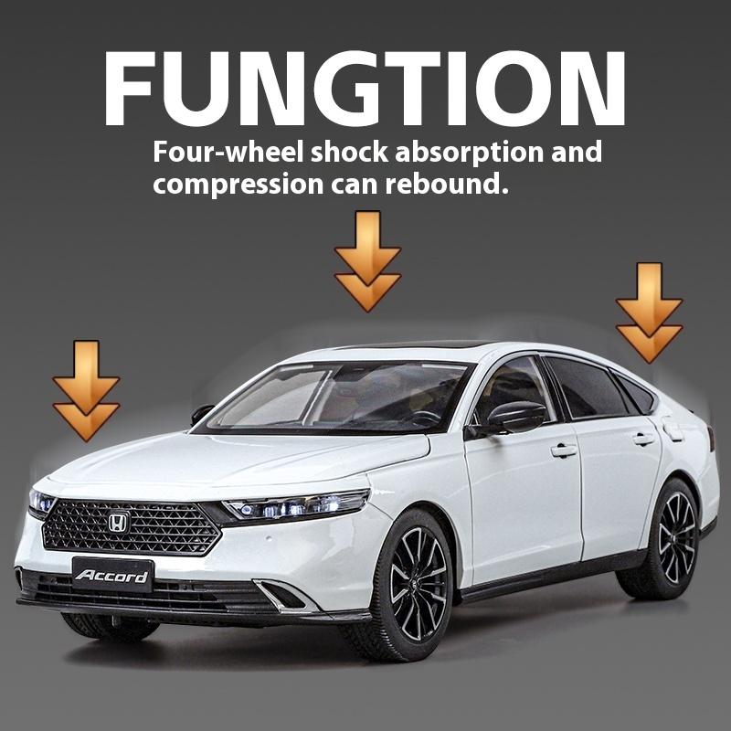1/18 Scale HONDA ACCORD Eleventh Large Alloy Metal Diecasts Model Car Sound and Light Children's Toy Collectible Birthday Gift for Boy