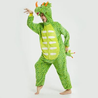 Tek Parça Çizgi Film Dinozor Pijama Cosplay Kostümü Cadılar Bayramı Partileri Rol Yapma Kıyafeti Kalın Flanel Uyku Giysisi