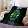 Sporting Portugal Crest Flannel Blanket, Soft Polyester, Modern Design, All-Season for Camping, Travel, Gifts for holidays or birthdays