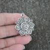 OHM OM AUM Yoga Lotus Flower Buddha Pendant Necklace For Women Religious Mandala Buddhism Jewelry