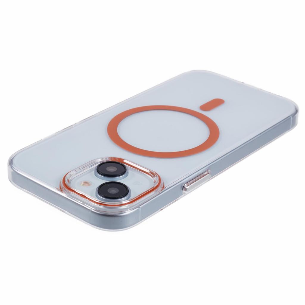 For iPhone 13 Magnetic Phone Case Thickened Hard PC Cover with Metal Buttons