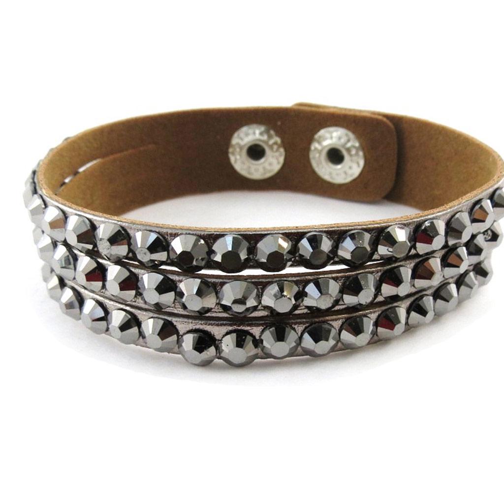 Les Trésors De Lily [J2020] – Graues Designer-Armband „Sissi“.