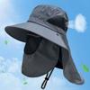 Summer Sun Hats Uv Protection Outdoor Hunting Fishing Cap For Men Women Hiking Camping Visor Bucket Hat Neck Flap Fisherman Hat