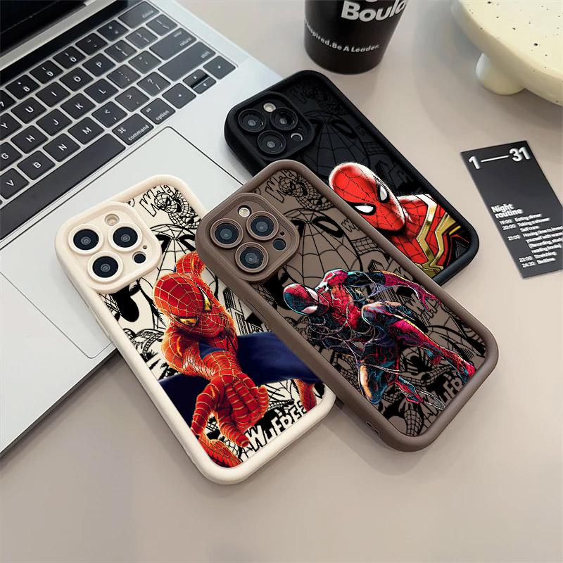 Marvel Spider Man Cool Spiderman Phone Case For iPhone 17E 11 12 13 14 15 16 17 Pro Max Fundas 17 Air Plus 16e 13Mini Back Cover