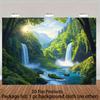 2D Flat Printing Waterfall Forest Backdrop, Nature Photography Background