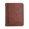Men's Cross-Border Slim Tri-Fold Leather Wallet with ID and Card Holder