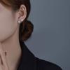 Shiny Zirconia Eight-Pointed Star Stud Earrings: Korean-Japanese Retro Hip Hop Fashion for Women